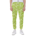 Green Lime Slices Pattern Print Joggers
