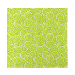 Green Lime Slices Pattern Print Silk Bandana