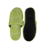 Green Lime Slices Pattern Print Slippers