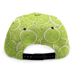 Green Lime Slices Pattern Print Snapback Cap