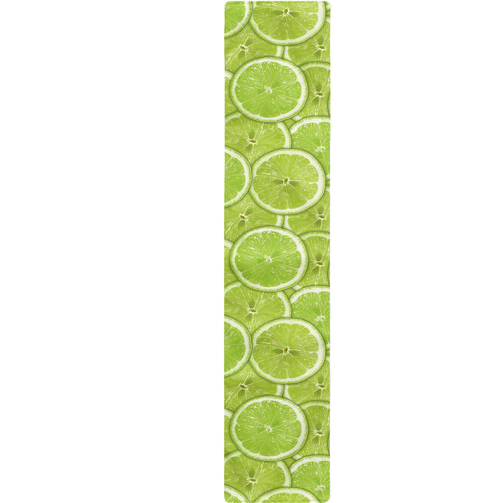 Green Lime Slices Pattern Print Table Runner