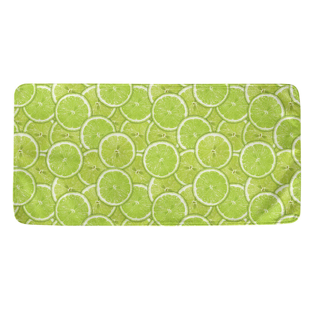 Green Lime Slices Pattern Print Towel