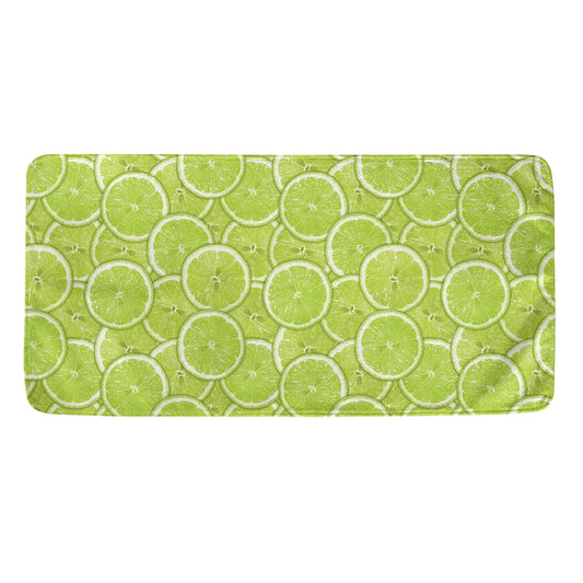 Green Lime Slices Pattern Print Towel