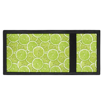 Green Lime Slices Pattern Print Trifold Wallet