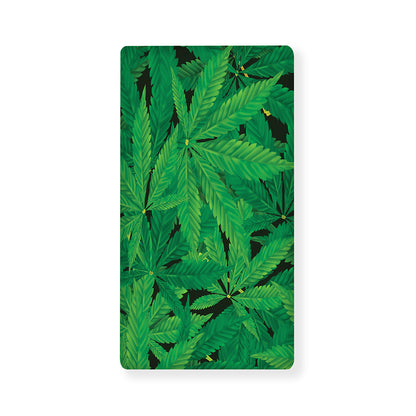 Green Marijuana Leaf Print Baby Crib Sheet