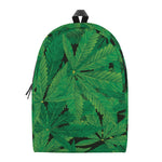 Green Marijuana Leaf Print Backpack