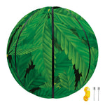 Green Marijuana Leaf Print Basketball