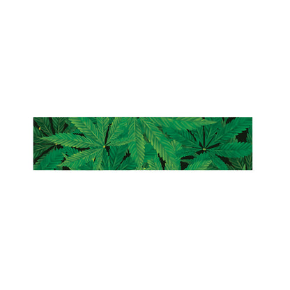 Green Marijuana Leaf Print Bed Runner