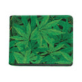 Green Marijuana Leaf Print Bifold Wallet