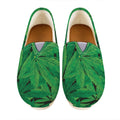 Green Marijuana Leaf Print Casual Shoes
