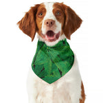 Green Marijuana Leaf Print Dog Bandana