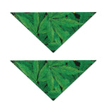 Green Marijuana Leaf Print Dog Bandana