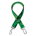 Green Marijuana Leaf Print Dog Seat Belt