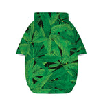 Green Marijuana Leaf Print Dog Zip Up Hoodie
