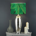 Green Marijuana Leaf Print Drum Lamp Shade