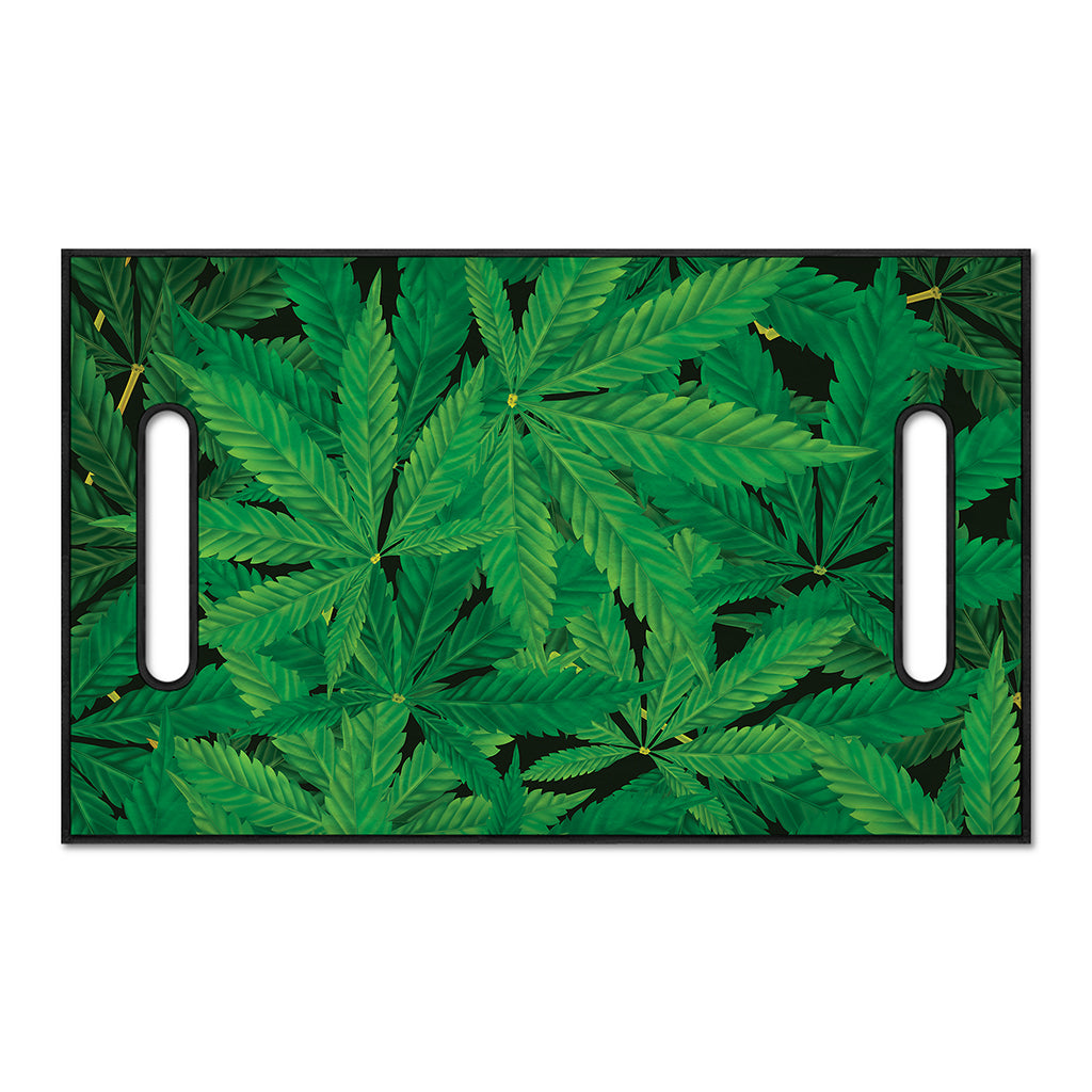 Green Marijuana Leaf Print Golf Cart Seat Cover