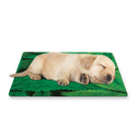 Green Marijuana Leaf Print Pet Cooling Mat Cover