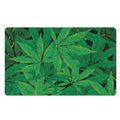 Green Marijuana Leaf Print Polyester Doormat
