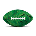 Green Marijuana Leaf Print Rugby Ball