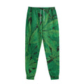 Green Marijuana Leaf Print Sweatpants