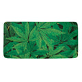 Green Marijuana Leaf Print Towel