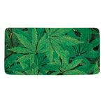 Green Marijuana Leaf Print Towel