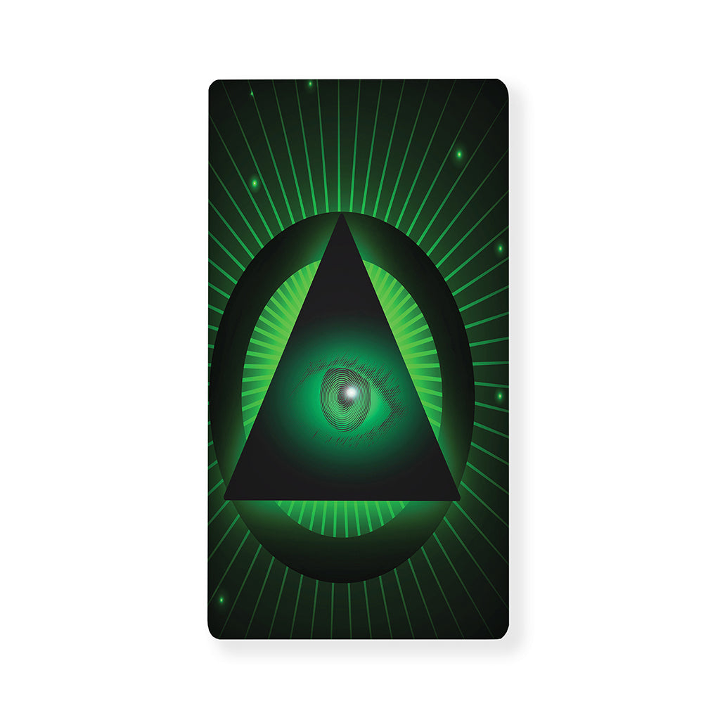 Green Masonic Eye Print Baby Crib Sheet