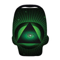 Green Masonic Eye Print Baby Seat Cover