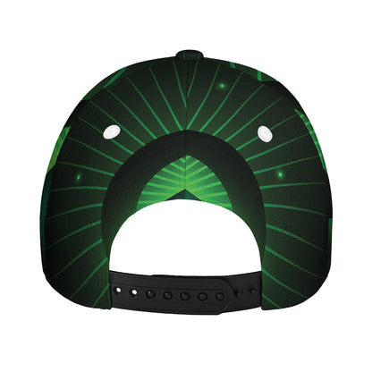 Green Masonic Eye Print Baseball Cap