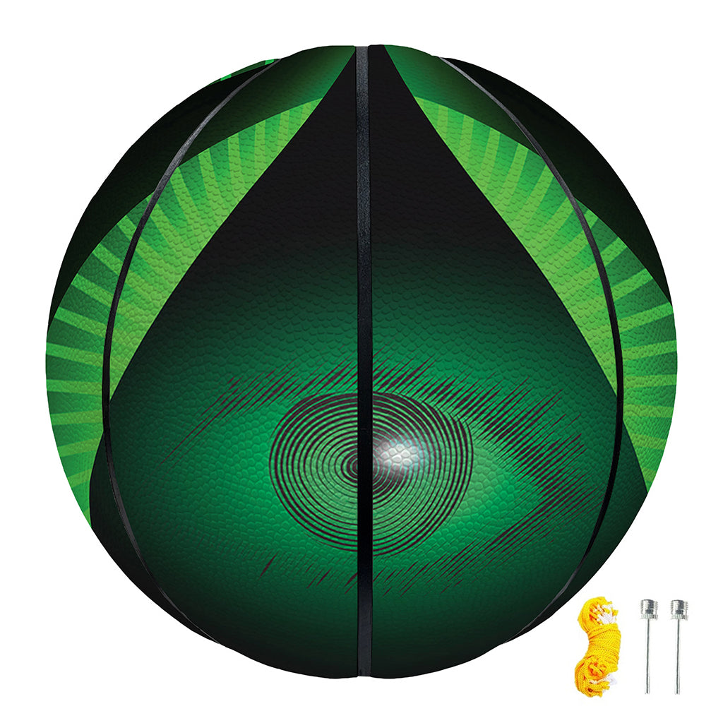 Green Masonic Eye Print Basketball