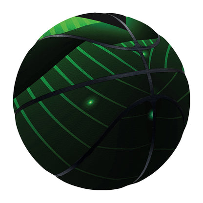 Green Masonic Eye Print Basketball