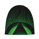 Green Masonic Eye Print Beanie