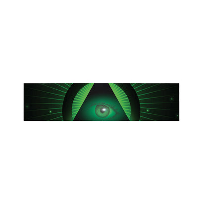 Green Masonic Eye Print Bed Runner