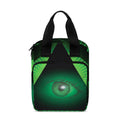 Green Masonic Eye Print Bible Tote Bag