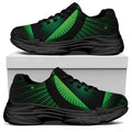 Green Masonic Eye Print Black Chunky Shoes