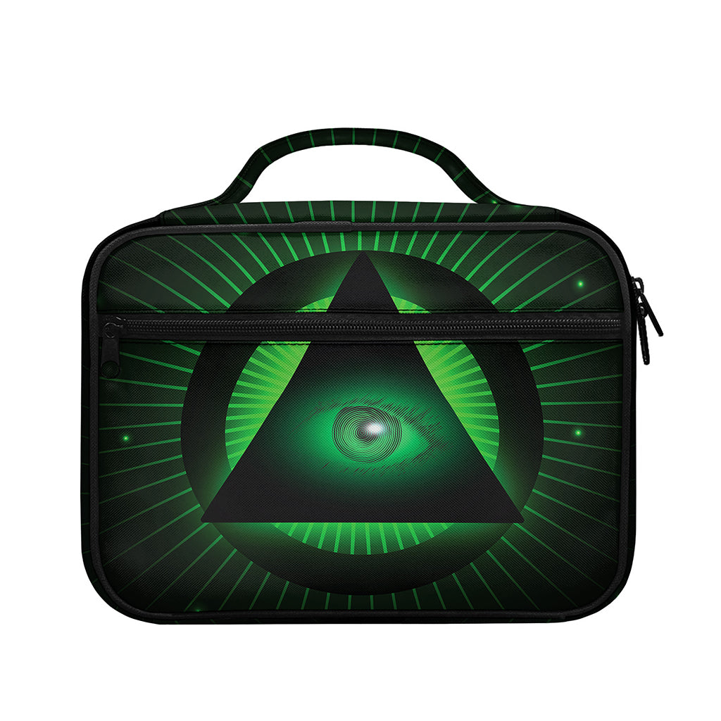 Green Masonic Eye Print Briefcase Bible Bag