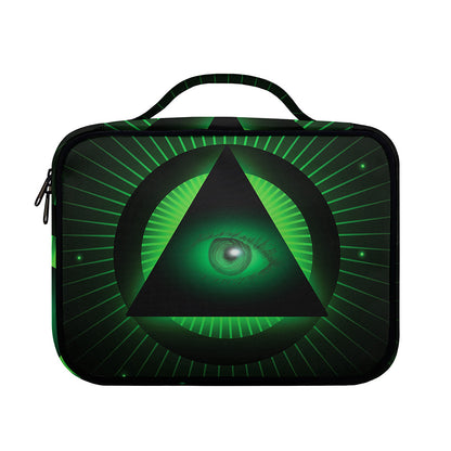 Green Masonic Eye Print Briefcase Bible Bag