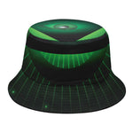 Green Masonic Eye Print Bucket Hat