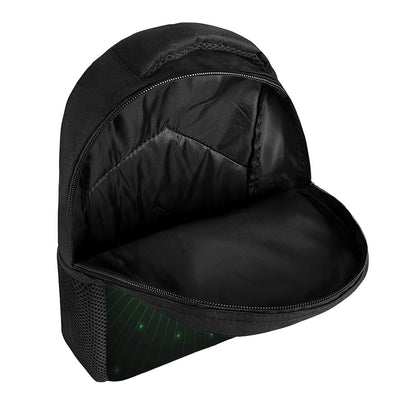 Green Masonic Eye Print Casual Backpack