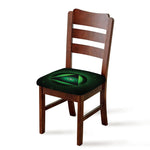 Green Masonic Eye Print Chair Cushion Cover