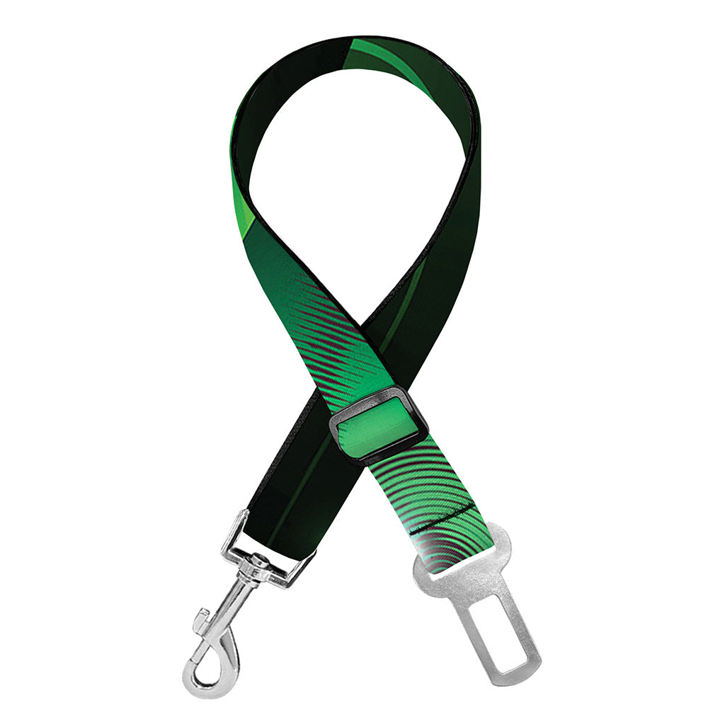 Green Masonic Eye Print Dog Seat Belt