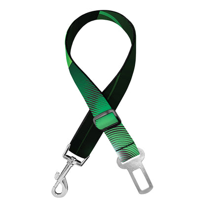 Green Masonic Eye Print Dog Seat Belt