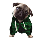 Green Masonic Eye Print Dog Zip Up Hoodie
