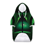 Green Masonic Eye Print Dog Zip Up Hoodie