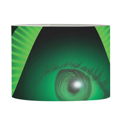Green Masonic Eye Print Drum Lamp Shade