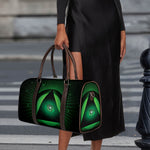 Green Masonic Eye Print Duffle Bag