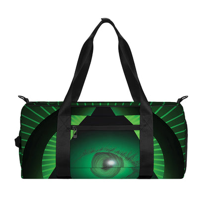 Green Masonic Eye Print Gym Bag