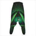 Green Masonic Eye Print Hammer Pants