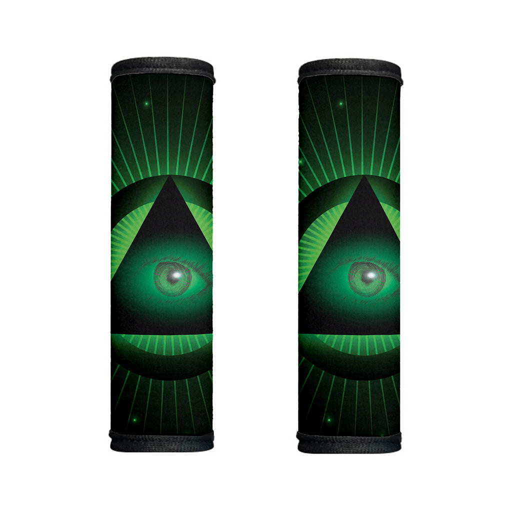 Green Masonic Eye Print Handle Covers