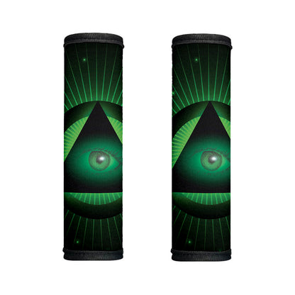 Green Masonic Eye Print Handle Covers
